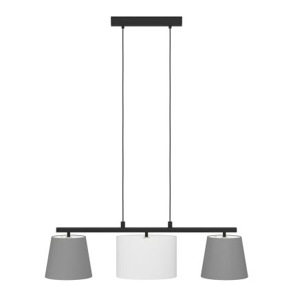 Eglo 55207 - Lampadario a sospensione con filo ALMEIDA 3xE14/25W/230V grigio