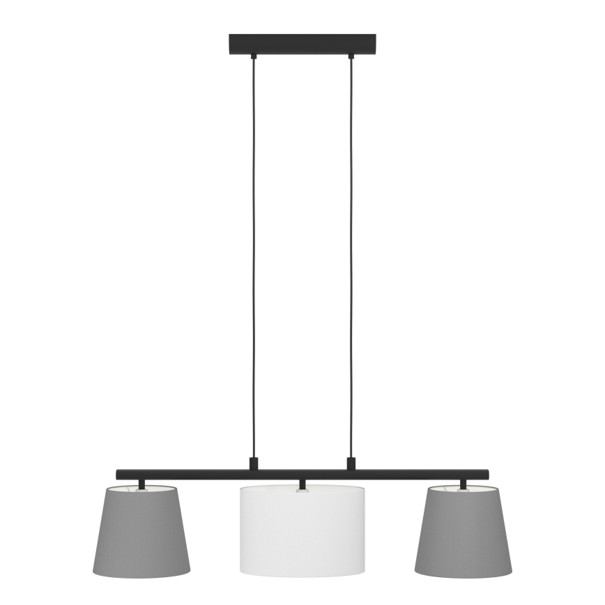 Eglo 55207 - Lampadario a sospensione con filo ALMEIDA 3xE14/25W/230V grigio