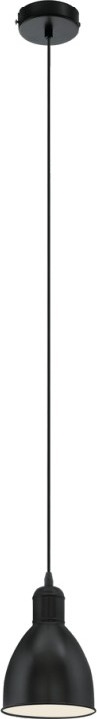 Eglo 55243 - Lampada a sospensione PRIDDY su cavo 1xE27/60W/230V, nera