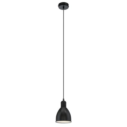 Eglo 55243 - Lampada a sospensione PRIDDY su cavo 1xE27/60W/230V, nera