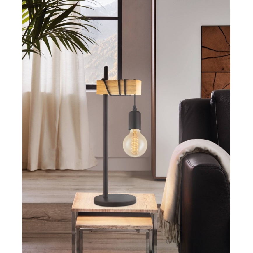 Eglo 55249 - Lampada da tavolo TOWNSHEND 1xE27/10W/230V
