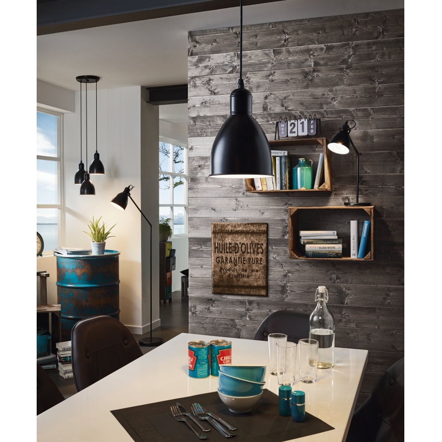 Eglo 55251 - Lampada da tavolo PRIDDY 1xE27/40W/230V nera