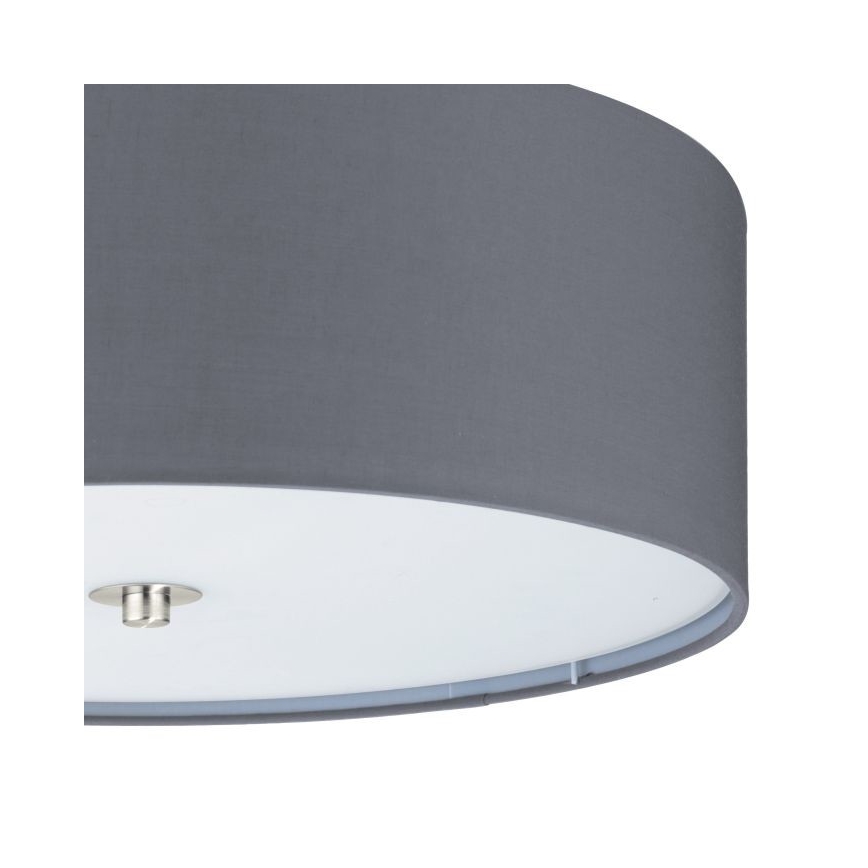Eglo 55277 - Plafoniera PASTERI 3xE27/25W/230V Ø 47,5 cm grigia