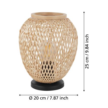 Eglo 55699 - Lampada da tavolo DEMBLEBY 1xE27/40W/230V beige