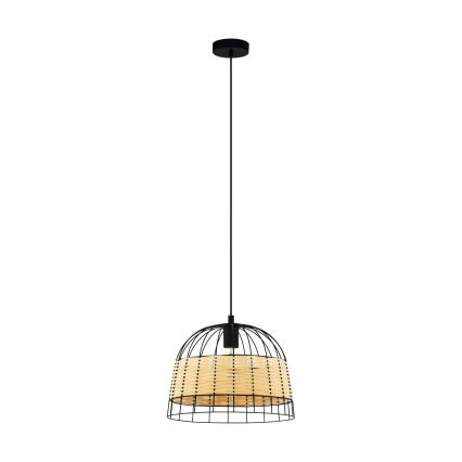 Eglo 55709 - Lampadario a sospensione con filo ANWICK 1xE27/40W/230V rattan