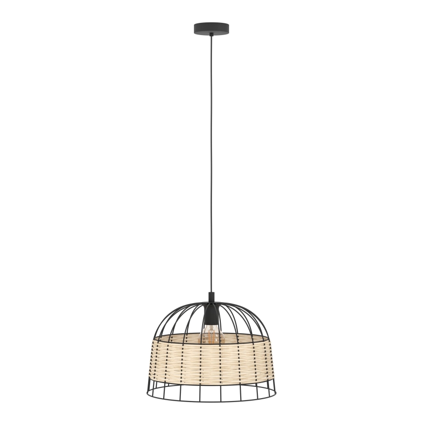Eglo 55709 - Lampadario a sospensione con filo ANWICK 1xE27/40W/230V rattan