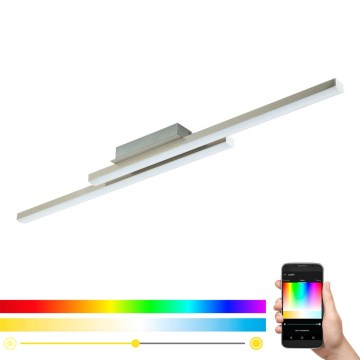 Eglo 55971 - Plafoniera dimmerabile LED RGBW FRAIOLI-Z LED/34W/230V 2700-6500K cromo opaco + telecomando