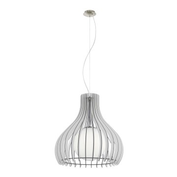 Eglo 61715 - Lampadario a sospensione con filo TINDORI 1xE27/60W/230V diametro 50 cm bianco