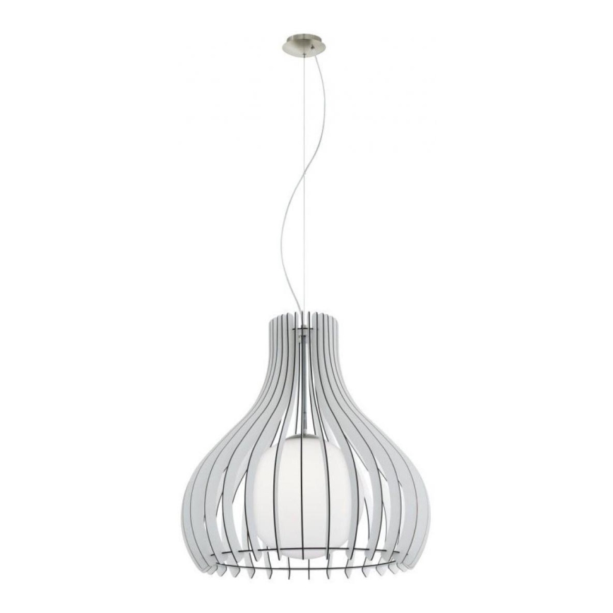 Eglo 61716 - Lampadario a sospensione con filo TINDORI 1xE27/60W/230V diametro 60 cm bianco