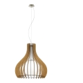 Eglo 61719 - Lampadario a sospensione con filo TINDORI 1xE27/60W/230V diametro 60 cm marrone