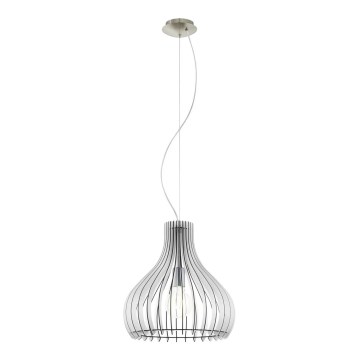 Eglo 61915 - Lampadario a sospensione con filo TINDORI 1xE27/60W/230V diametro 38 cm bianco