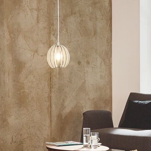 Eglo 63247 - Lampadario a sospensione con filo COSSANO PRO 1xE27/60W/230V diametro 30 cm bianco