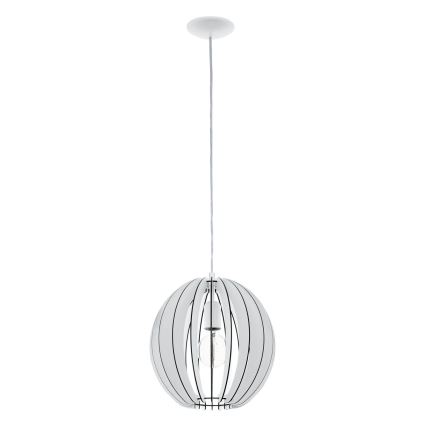 Eglo 63247 - Lampadario a sospensione con filo COSSANO PRO 1xE27/60W/230V diametro 30 cm bianco