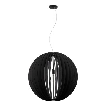 Eglo 63254 - Lampadario a sospensione con filo COSSANO PRO 1xE27/60W/230V diametro 70 cm nero
