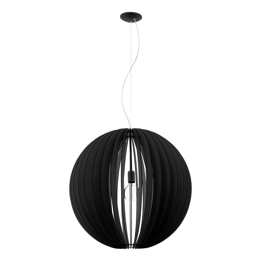 Eglo 63254 - Lampadario a sospensione con filo COSSANO PRO 1xE27/60W/230V diametro 70 cm nero