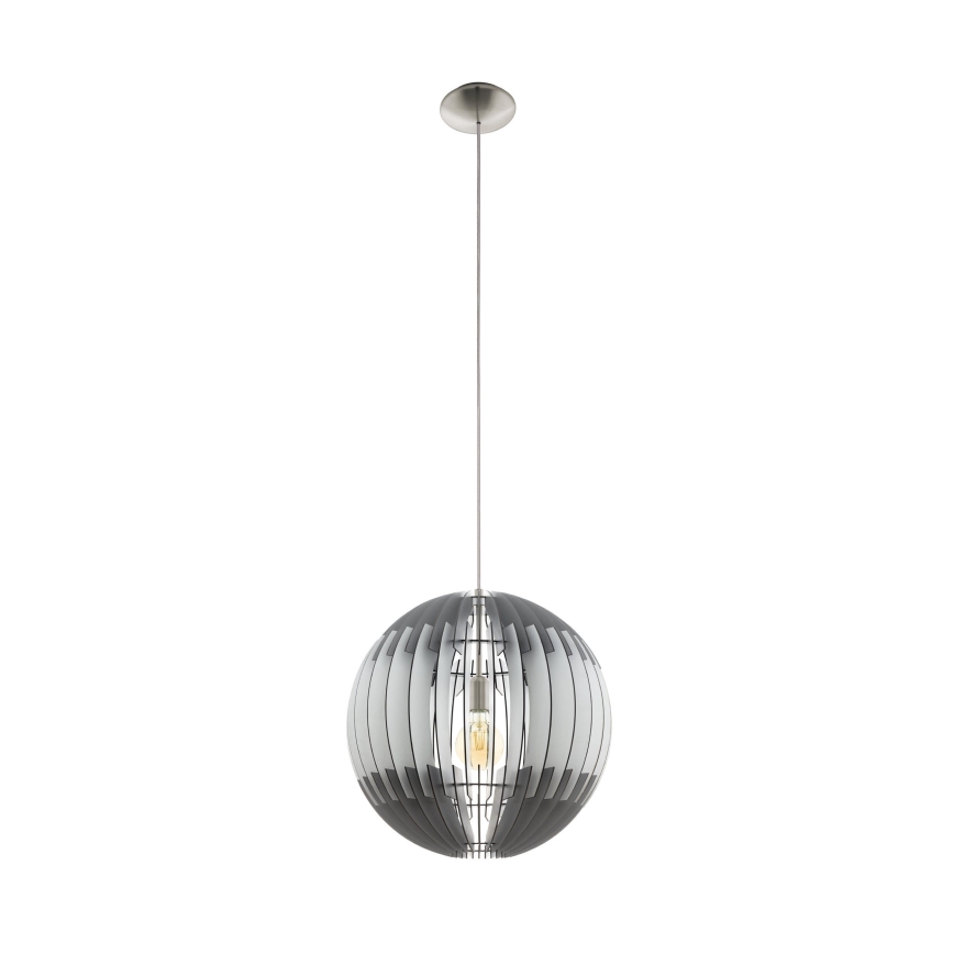 Eglo 63256 - Lampada a sospensione con cavo OLMERO PRO 1xE27/60W/230V Ø 40 cm grigio/bianco