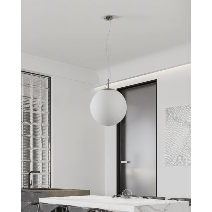 Eglo 63271 - Lampada a sospensione su cavo PIEDALE 1xE27/60W/230V Ø 43 cm cromo opaco