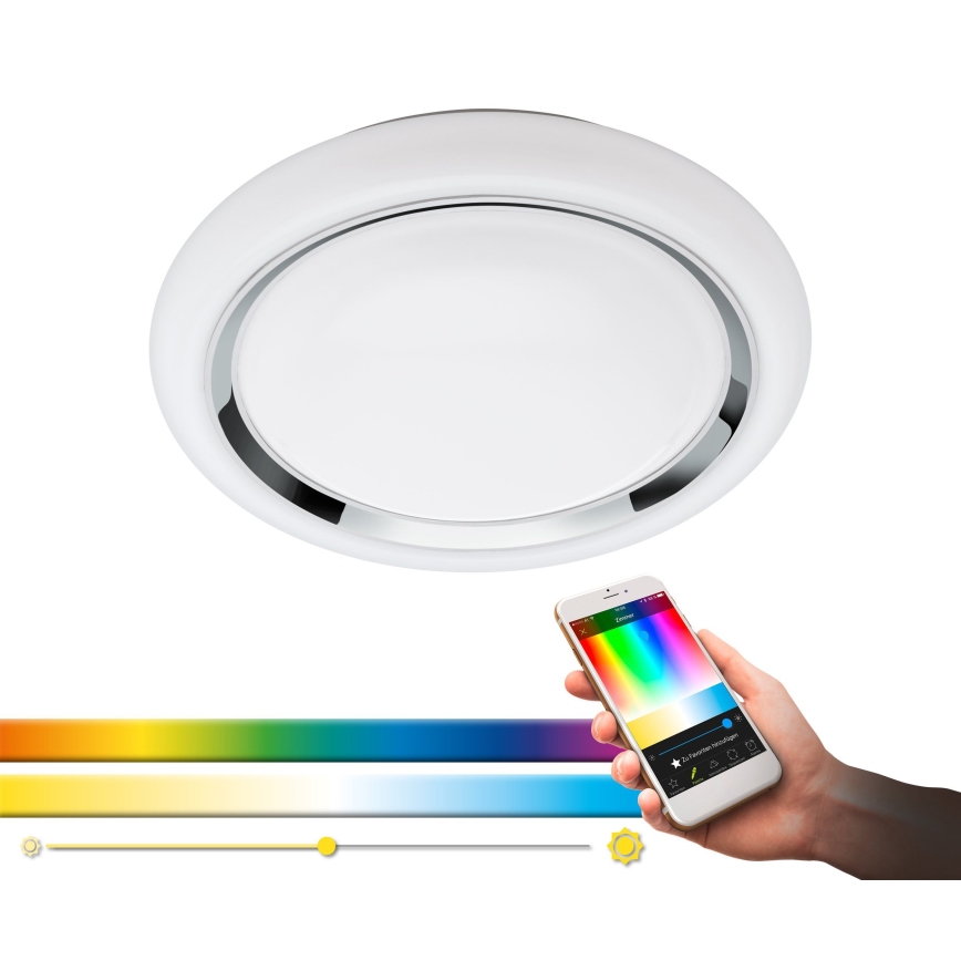 Eglo 64529 - Plafoniera dimmerabile RGBW CAPASSO-C LED/17W/230V bianco