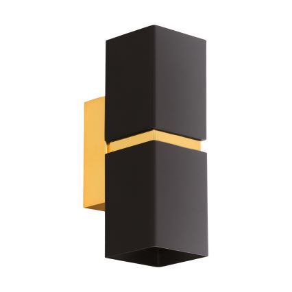 Eglo 64798 - Applique a LED PASSA PRO 2xGU10/3,3W/230V 3000K nero/oro
