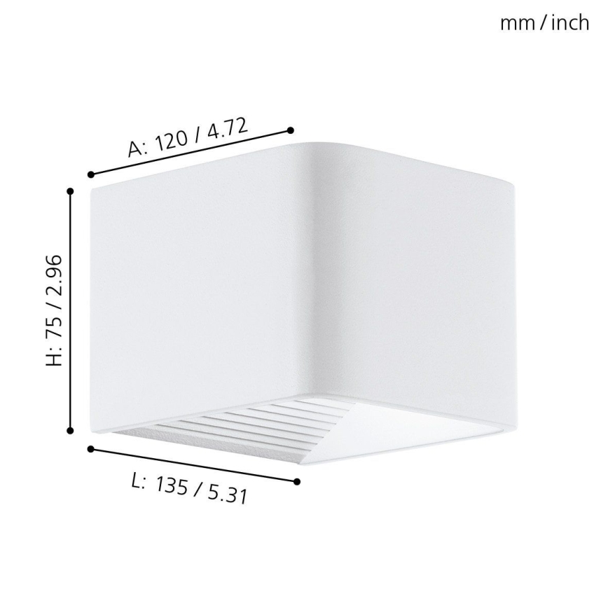 Eglo 65043 - Applique a LED da esterno DONINNI PRO LED/5W/230V IP44 bianco