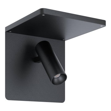 Eglo 67563 - LED Applique con mensola CIGLIE LED/8,1W/230V nero