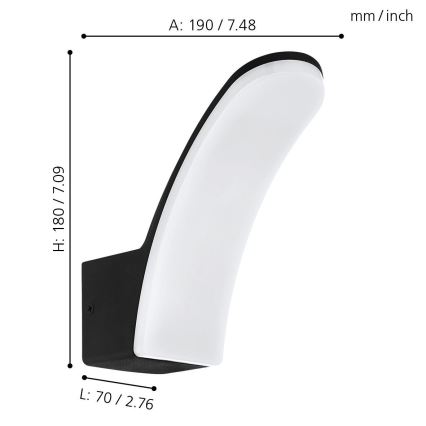 Eglo 74021 - Applique a LED da esterno LACONELLA LED/11,5W/230V 4000K IP44