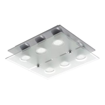 Eglo 75342 - Plafoniera LED dimmerabile CABO-SD 6xGU10/5W/230V 34x34 cm cromo opaco