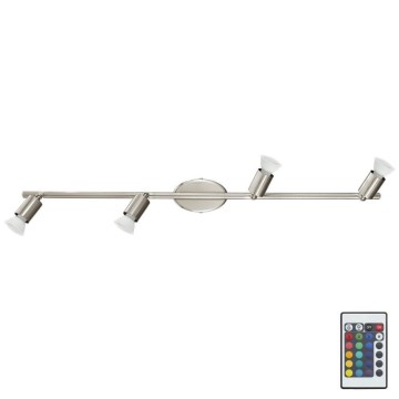 Eglo 75386 - Faretto a LED RGB BUZZ-C 4xGU10/4W/230V + telecomando