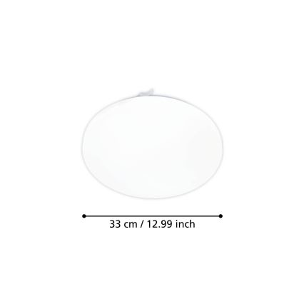 Eglo - Plafoniera LED con sensore di movimento LED/15,5W/230V 3000K diametro 33 cm bianco