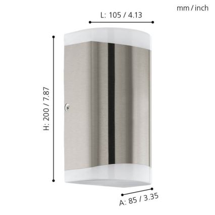 Eglo - Applique a LED da esterno 2xGU10/4,6W/230V IP44