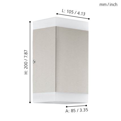 Eglo - LED Applique da esterno 2xGU10/4,6W/230V IP44