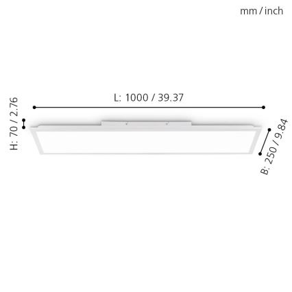 Eglo - Pannello LED Dimmerabile LED/25W/230V 2700-5000K + telecomando