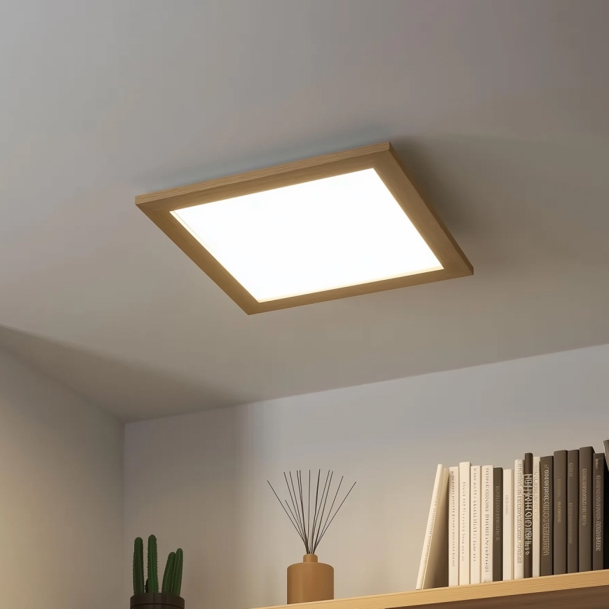 Eglo 75643 - Lampada da soffitto LED CALEMAR LED/19W/230V 4000K 43,7x43,7 cm rovere