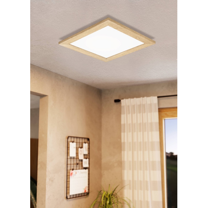 Eglo 75643 - Plafoniera LED CALEMAR LED/19W/230V 4000K 43,7x 43,7 cm marrone