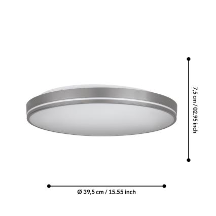 Eglo - Plafoniera LED dimmerabile LED/22W/230V 3000-6500K + telecomando