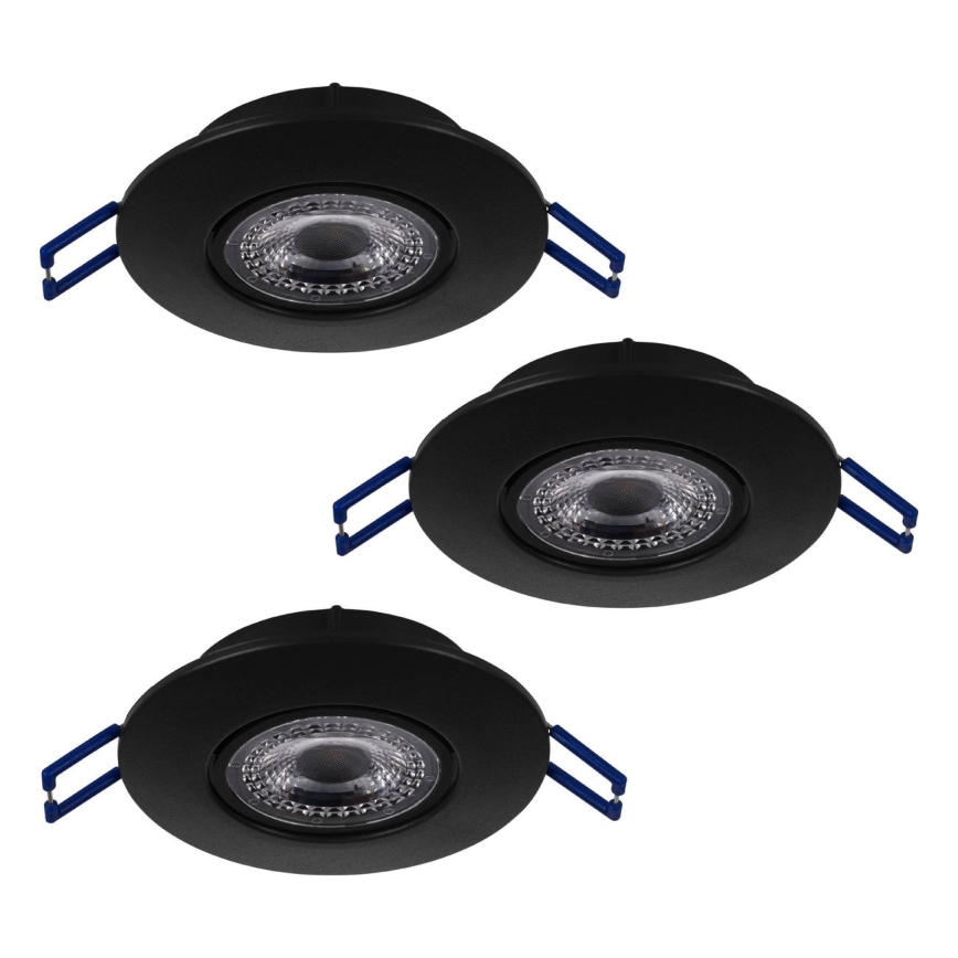 Eglo 75765 - SET 3x Lampada LED da incasso ZUJAR LED/3,4W/230V nero