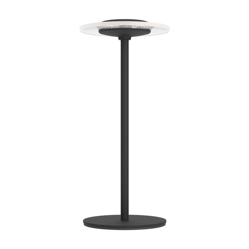 Eglo - Lampada da tavolo ricaricabile LED RGBW dimmerabile a sfioramento, 5V, 2000 mAh, nera