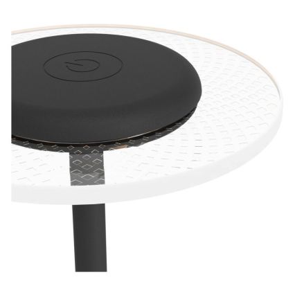 Eglo - Lampada da tavolo ricaricabile LED RGBW dimmerabile a sfioramento, 5V, 2000 mAh, nera