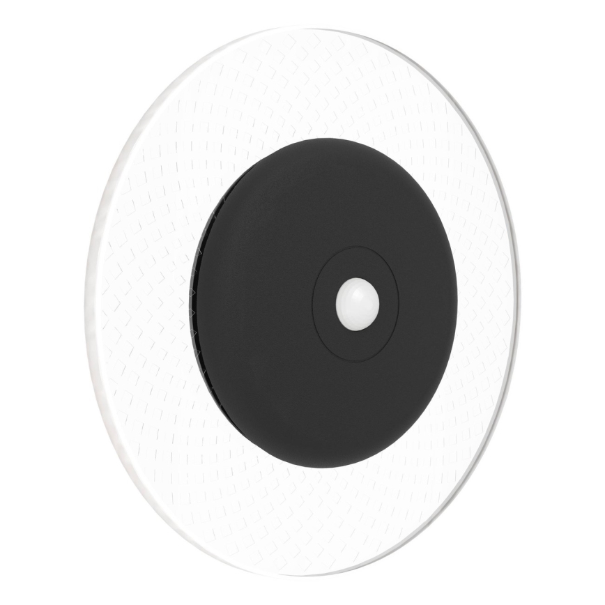 Eglo - Lampada da parete ricaricabile LED RGBW dimmerabile con sensore di movimento e sensore crepuscolare, LED/5V 2000 mAh, nero + telecomando
