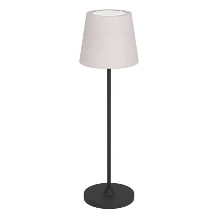 Eglo - Lampada da tavolo ricaricabile dimmerabile a sfioramento LED/3,8W/5V 2400/3000/4000K 2000 mAh nero/crema