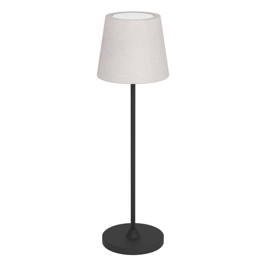 Eglo - Lampada da tavolo ricaricabile dimmerabile a sfioramento LED/3,8W/5V 2400/3000/4000K 2000 mAh nero/crema