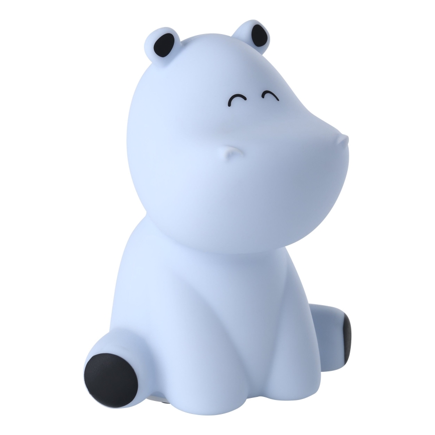 Eglo - Lampada notturna per bambini LED RGBW ricaricabile a sfioramento LED/5W/5V 1200 mAh ippopotamo