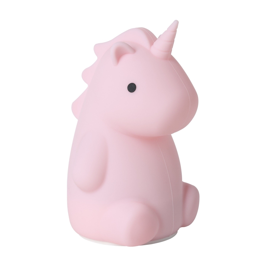 Eglo - Lampada da notte ricaricabile per bambini LED RGBW con controllo touch LED/5W/5V 1200 mAh a forma di unicorno