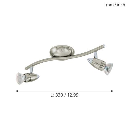Eglo 78023 - Faretto LED MAGNUM 2xGU10/3W/230V 3000K cromo opaco