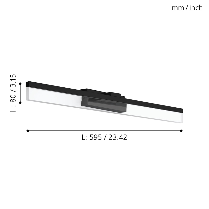 Eglo 780432 - Illuminazione a LED per specchi da bagno YANGUAS LED/11W/230V 3000K 59,5 cm IP44