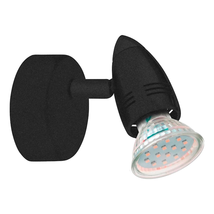 Eglo 780443 - Luce Spot da parete a LED SABADELL 1xGU10/2,8W/230V 3000K nero