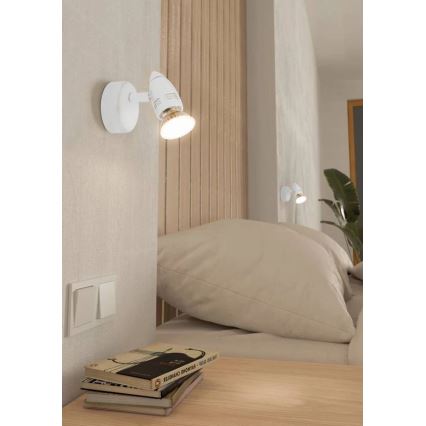 Eglo 780447 - Luce Spot da parete a LED SABADELL 1xGU10/2,8W/230V 3000K bianco