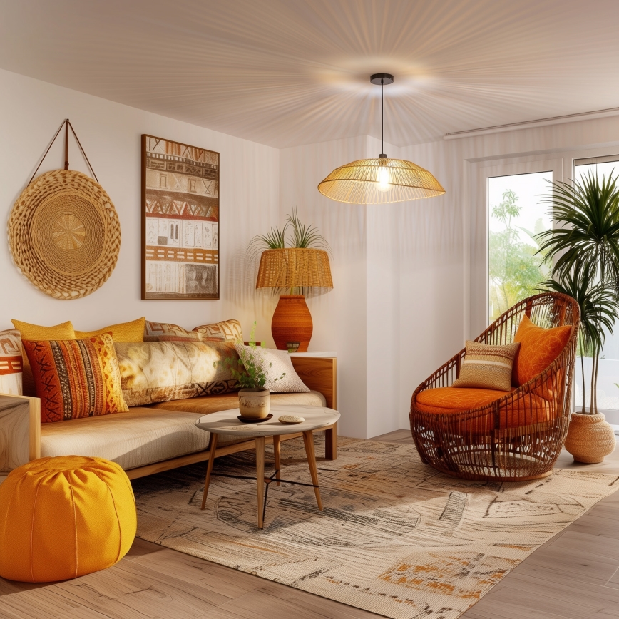 Eglo 781098 - Paralume di ricambio per lampada KERIA, Ø 70 cm, marrone