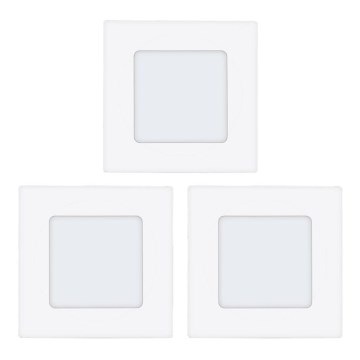 Eglo 78196 - Set da 3 faretti da incasso FUEVA LED/2,7W/230V 8,5x8,5 cm
