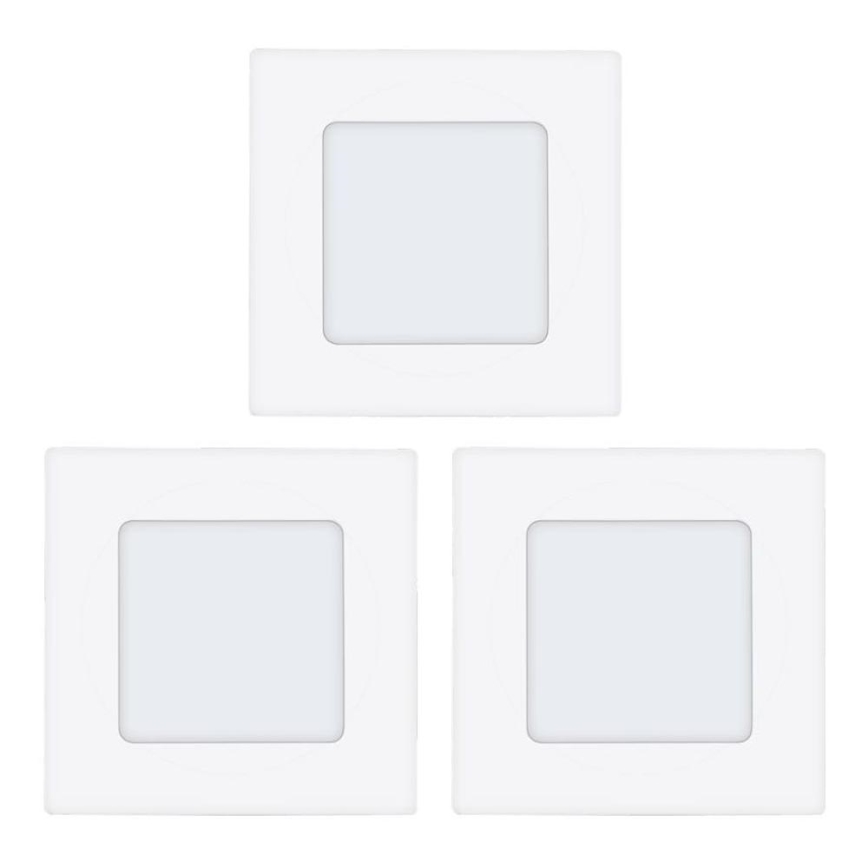 Eglo 78196 - Set da 3 faretti da incasso FUEVA LED/2,7W/230V 8,5x8,5 cm